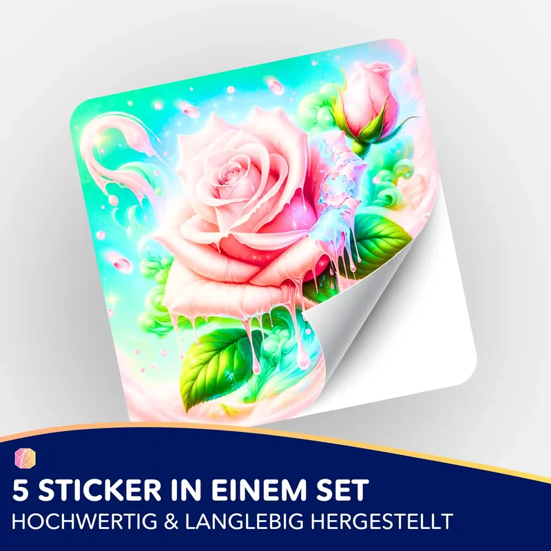 Aufkleber 5er-Set - Candy Rose