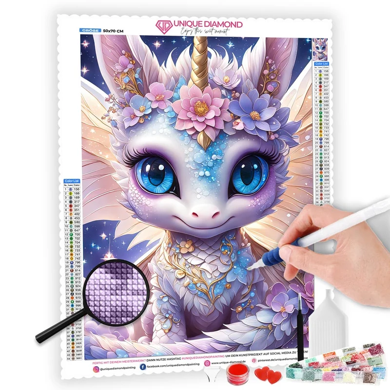 5D Diamond Painting – Magic Unicorn
