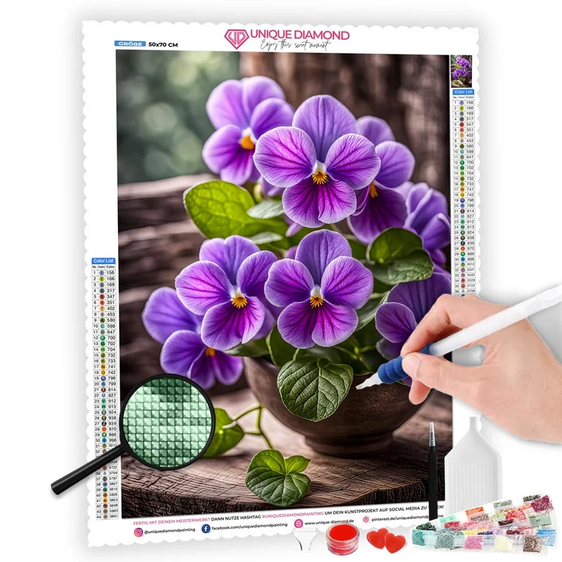 5D Diamond Painting – Stiefmütterchen