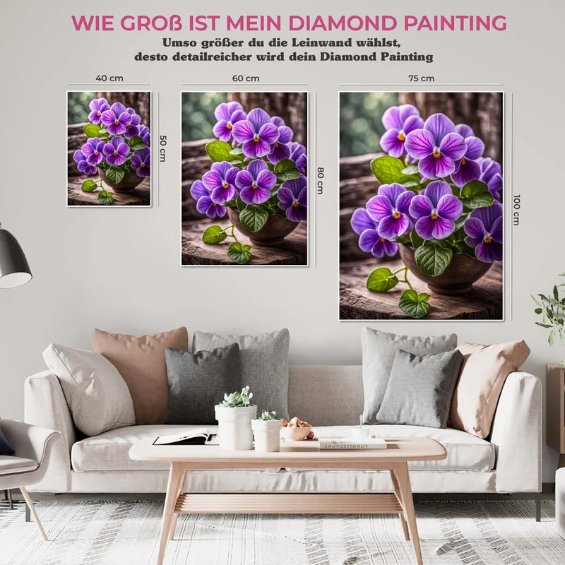 5D Diamond Painting – Stiefmütterchen