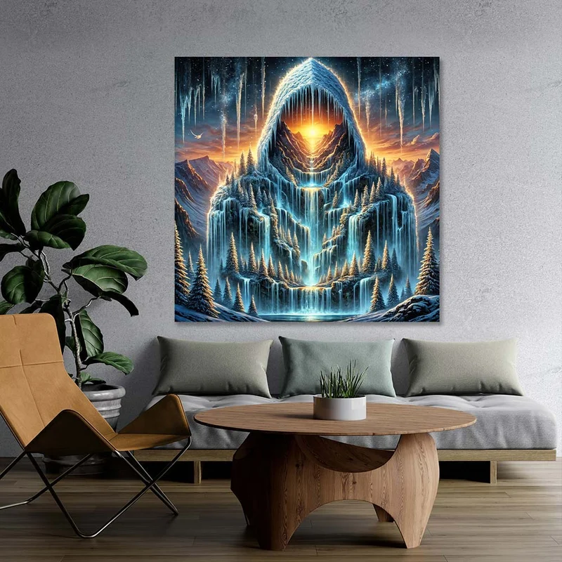 5D Diamond Painting – Das Eisherz der Berge
