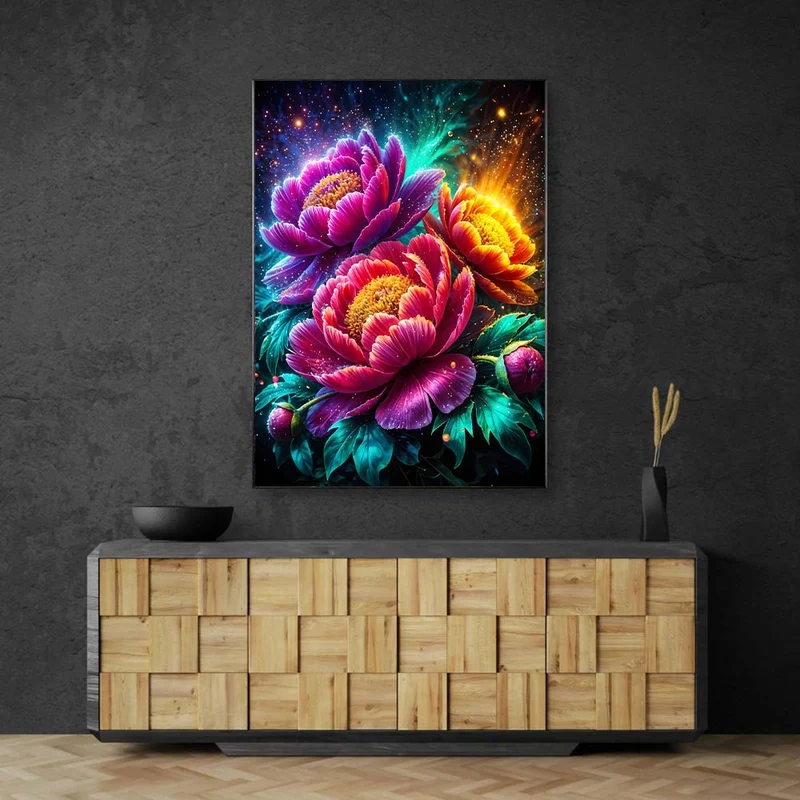 5D Diamond Painting – Strahlende Pfingstrosenpracht