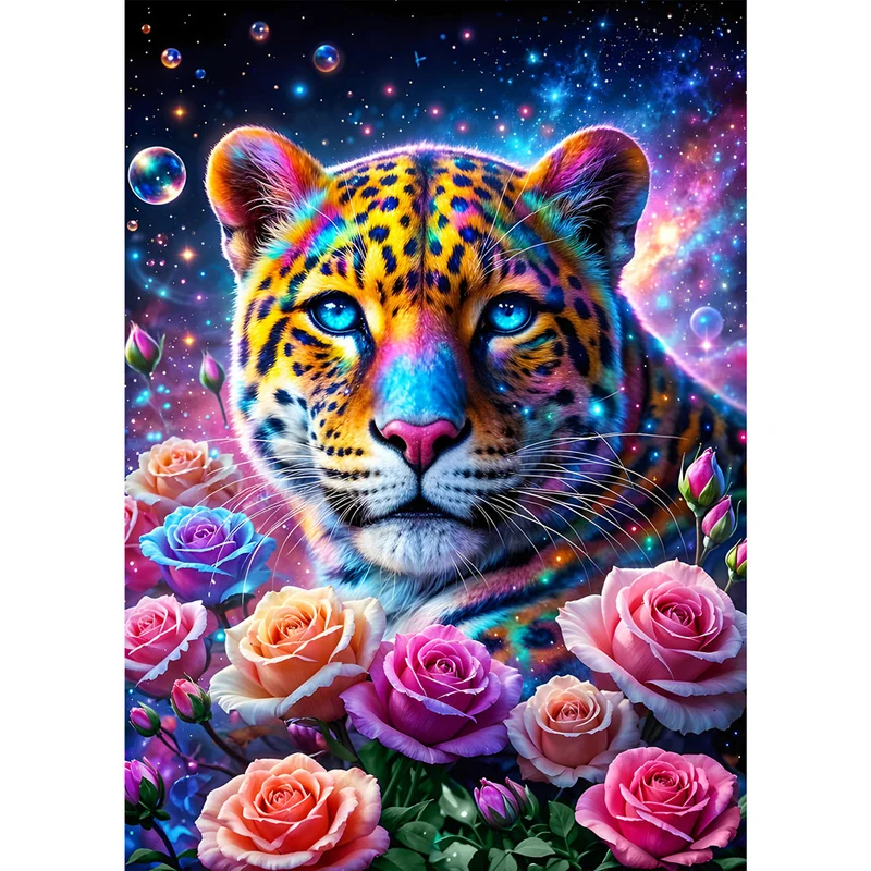 5D Diamond Painting – Galaktischer Wächter der Rosen