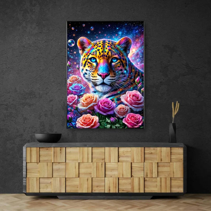 5D Diamond Painting – Galaktischer Wächter der Rosen
