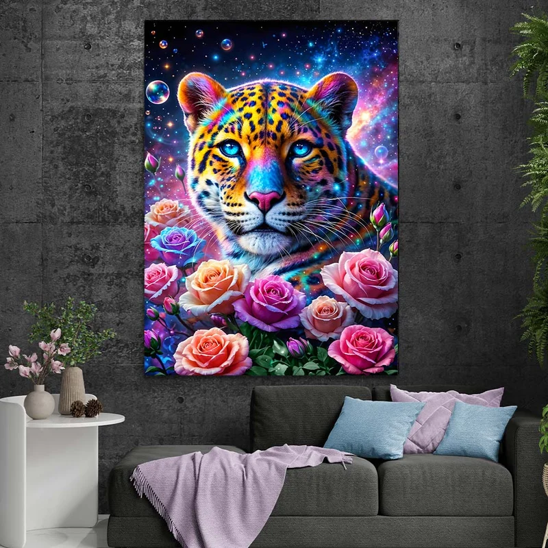5D Diamond Painting – Galaktischer Wächter der Rosen