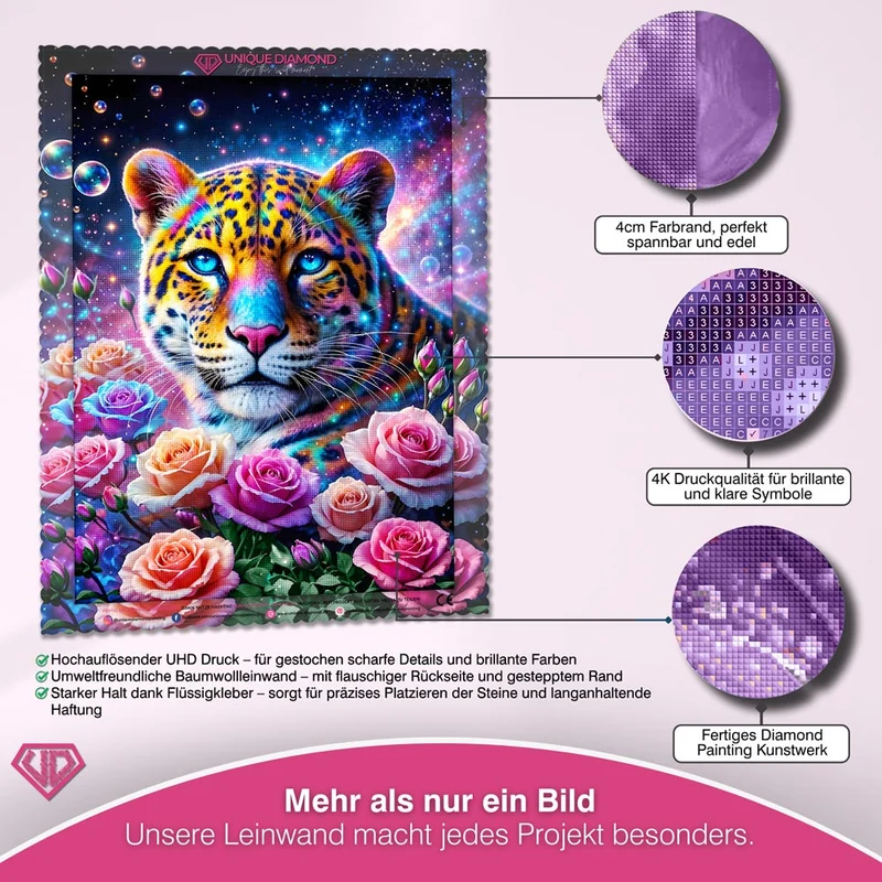 5D Diamond Painting – Galaktischer Wächter der Rosen