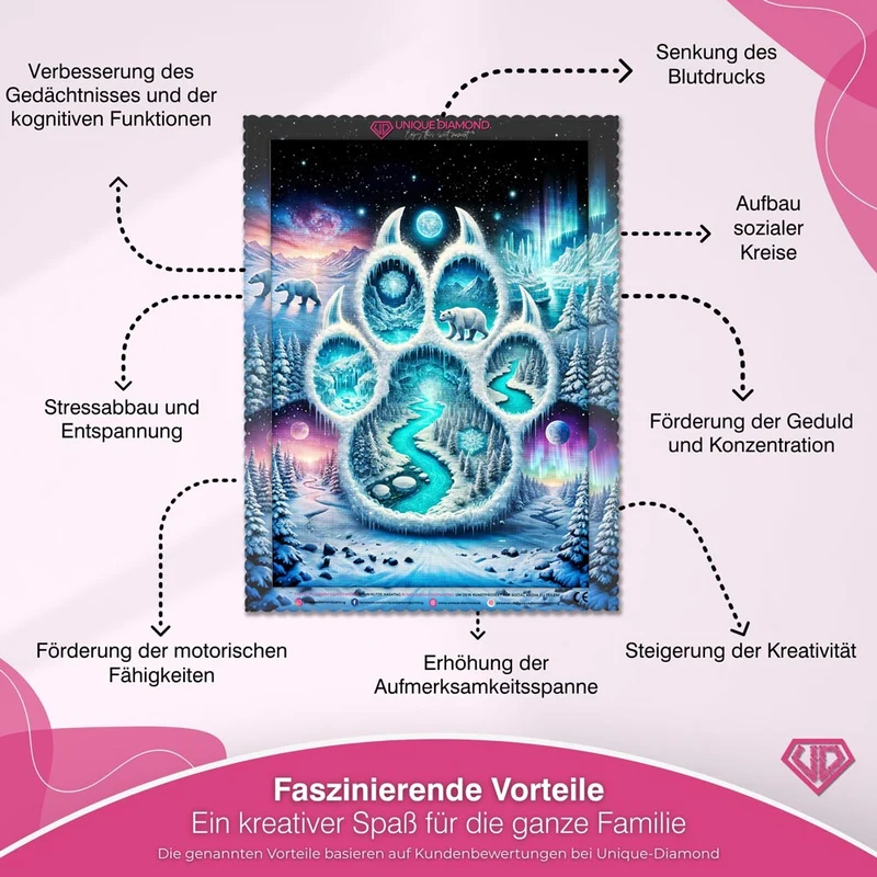 5D Diamond Painting – Pfotenspur des Nordlichts