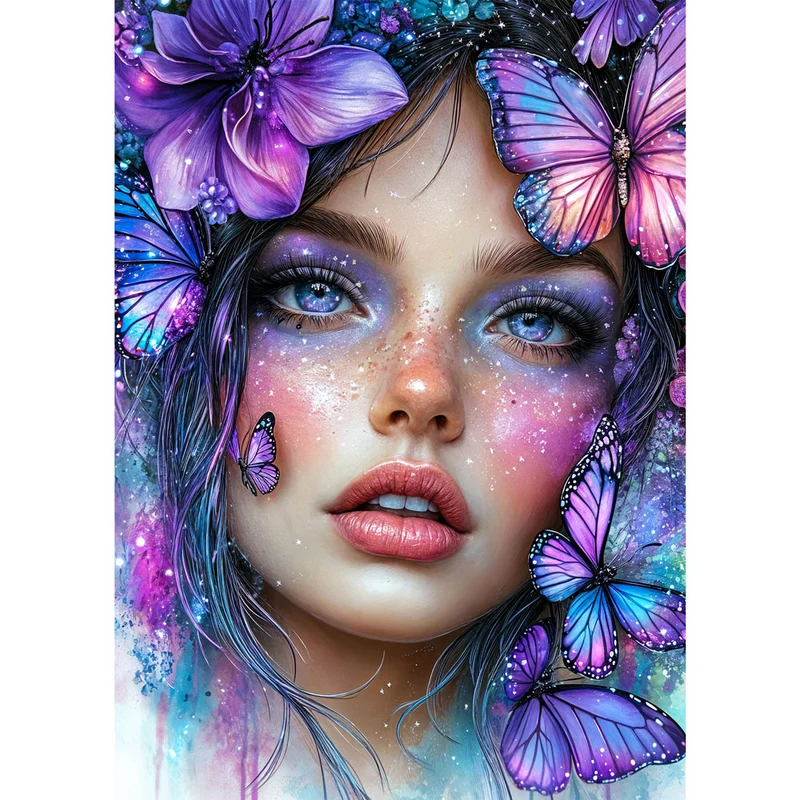 5D Diamond Painting – Liora im Schmetterlingshauch