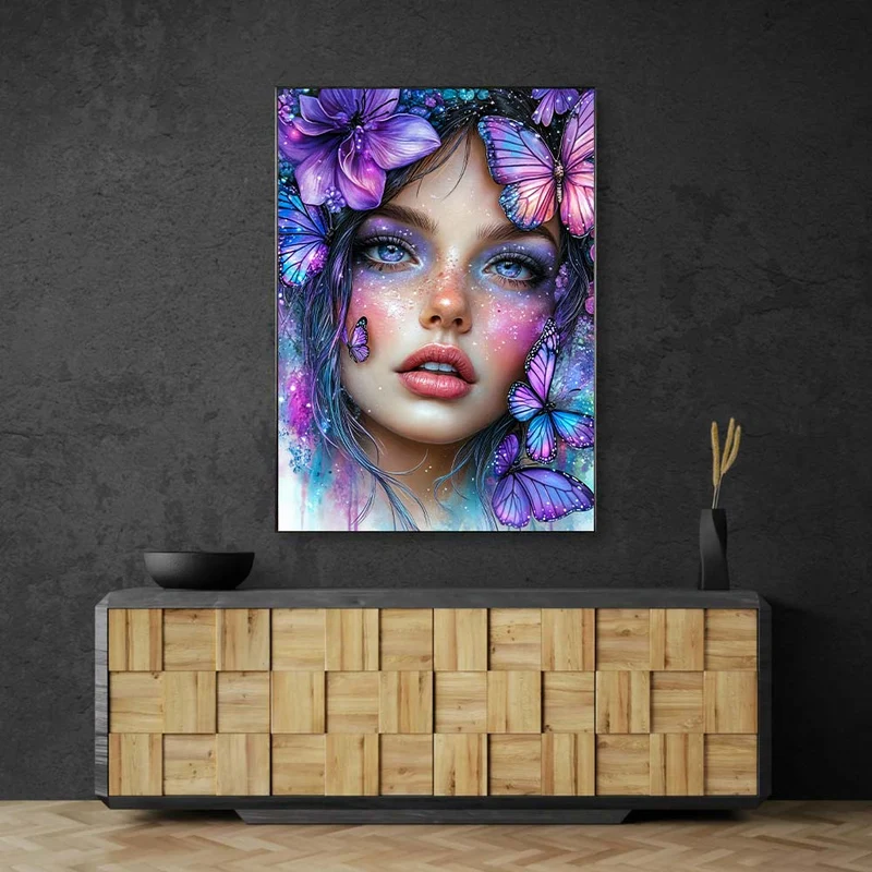 5D Diamond Painting – Liora im Schmetterlingshauch