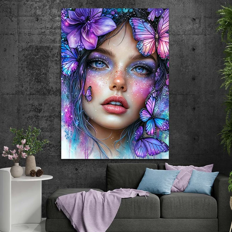 5D Diamond Painting – Liora im Schmetterlingshauch