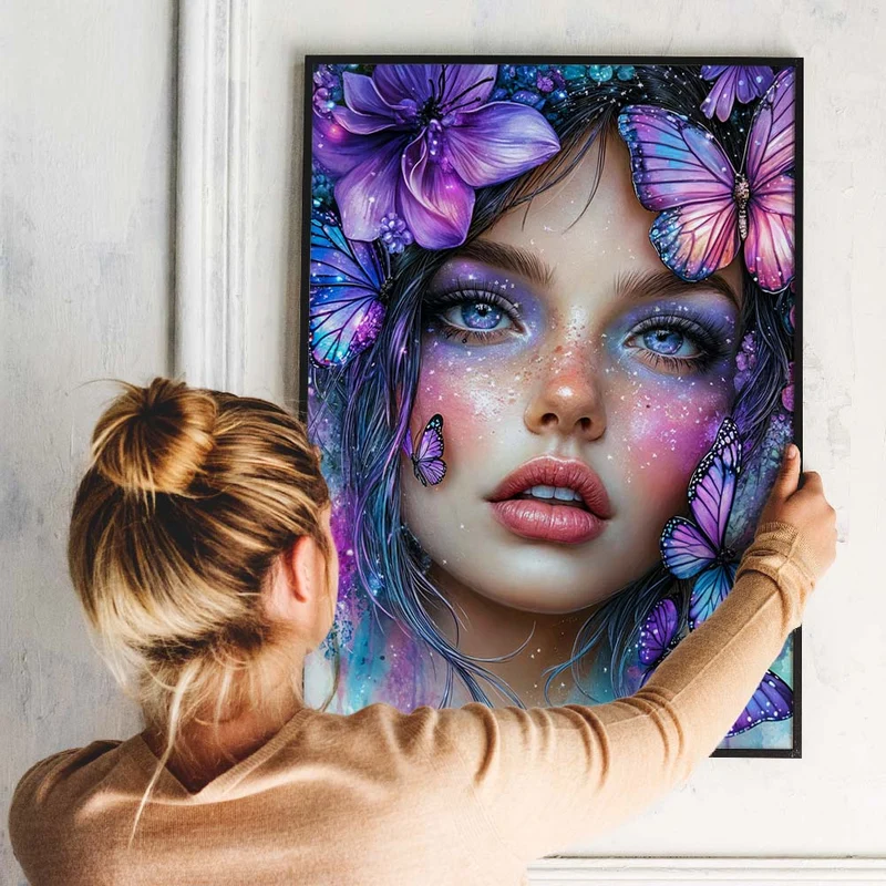 5D Diamond Painting – Liora im Schmetterlingshauch