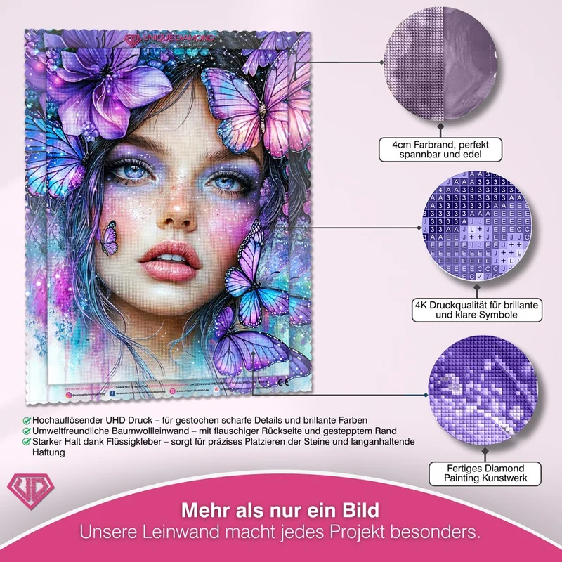 5D Diamond Painting – Liora im Schmetterlingshauch