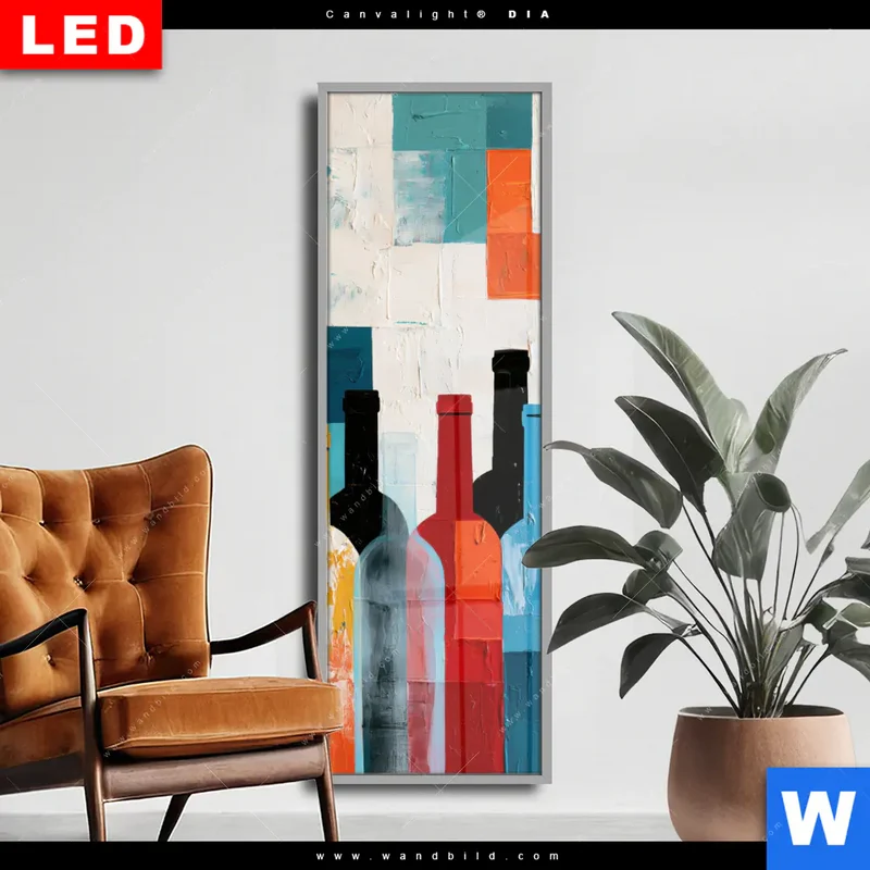 Wechselmotiv Acrylglas Canvalight® DIA | Bunte Weinvielfalt | Schmal