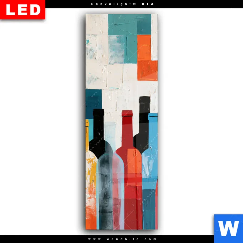 Wechselmotiv Acrylglas Canvalight® DIA | Bunte Weinvielfalt | Schmal