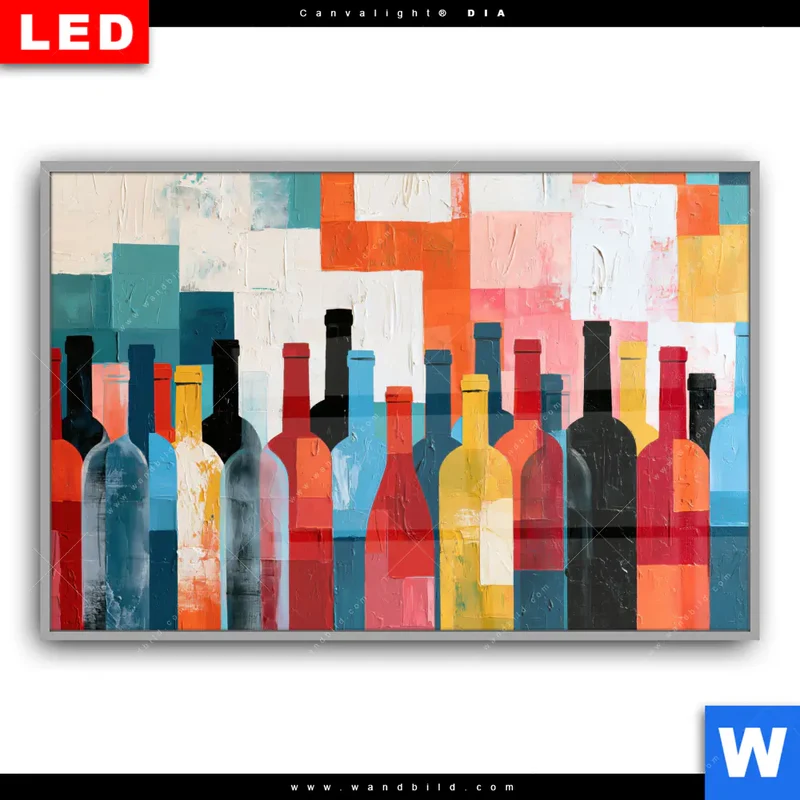 Leuchtbild Acrylglas Canvalight® DIA | Bunte Weinvielfalt | Querformat