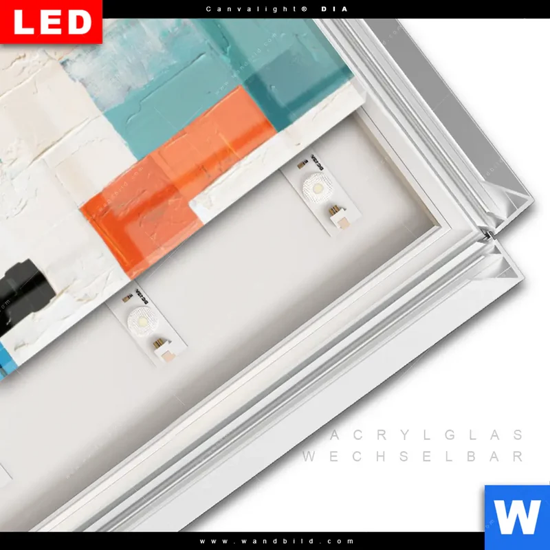 Leuchtbild Acrylglas Canvalight® DIA | Bunte Weinvielfalt | Schmal