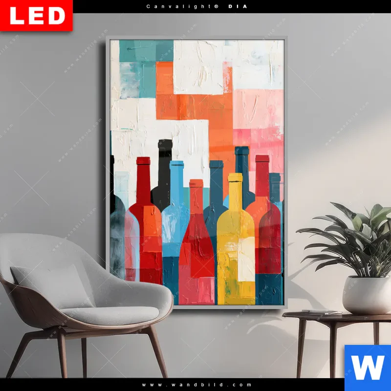 Wechselmotiv Acrylglas Canvalight® DIA | Bunte Weinvielfalt | Hochformat