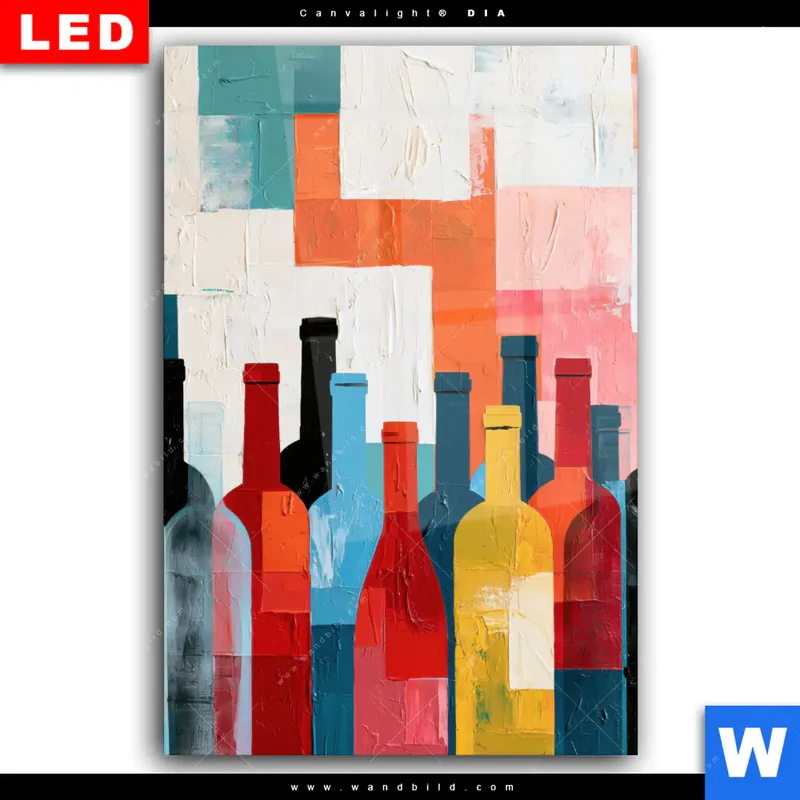 Wechselmotiv Acrylglas Canvalight® DIA | Bunte Weinvielfalt | Hochformat