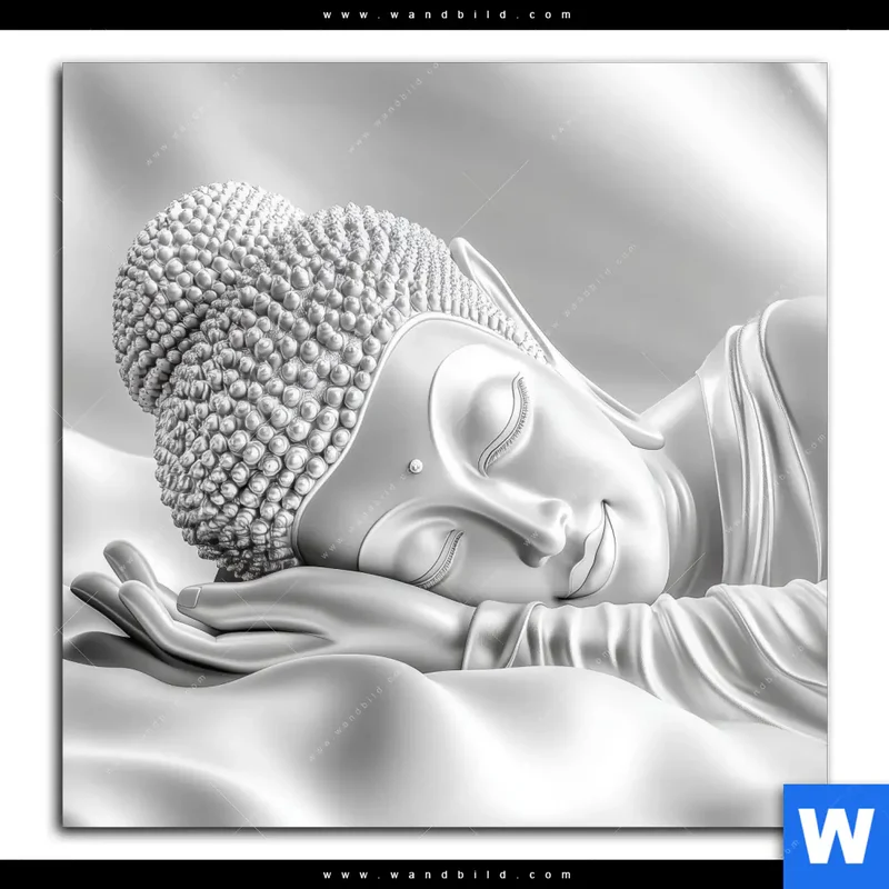 Acrylglasbild | Buddha - Stille des Erwachens | Quadrat