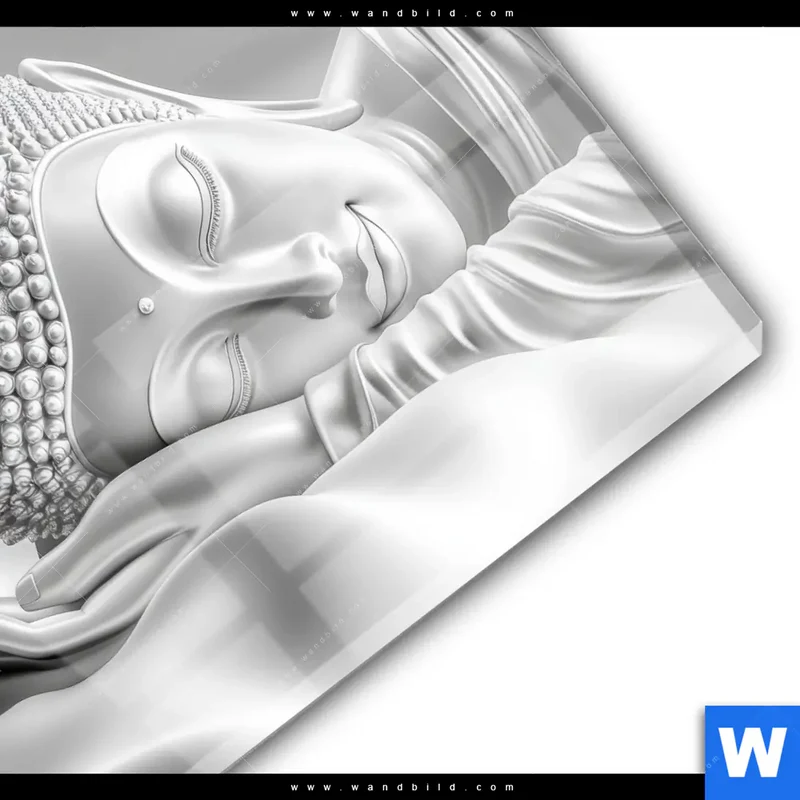 Acrylglasbild | Buddha - Stille des Erwachens | Quadrat