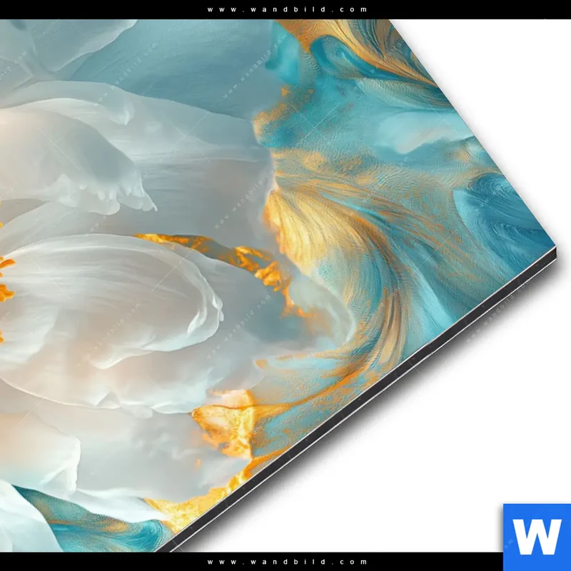 Alu-Dibond Bild | Blüte im goldenen Licht | Hochformat