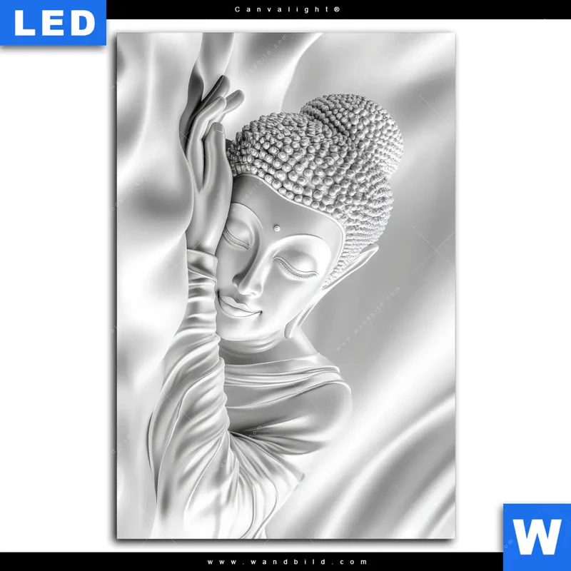 Canvalight® Leuchtbild | Buddha - Stille des Erwachens | Hochformat