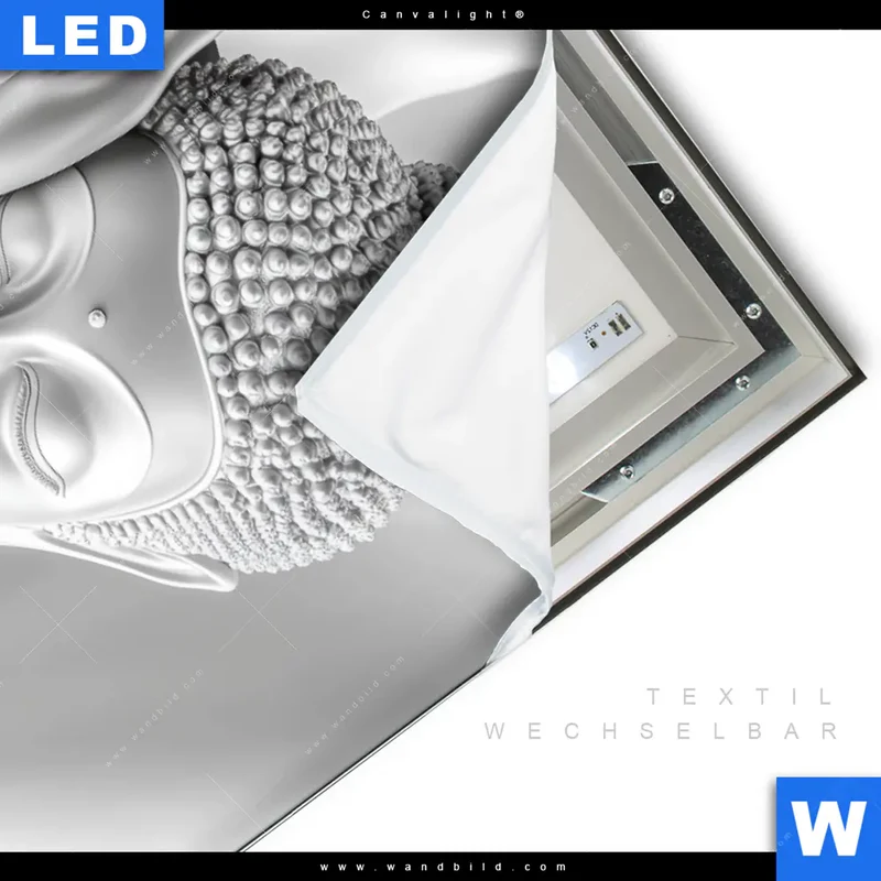 Canvalight® Leuchtbild | Buddha - Stille des Erwachens | Hochformat