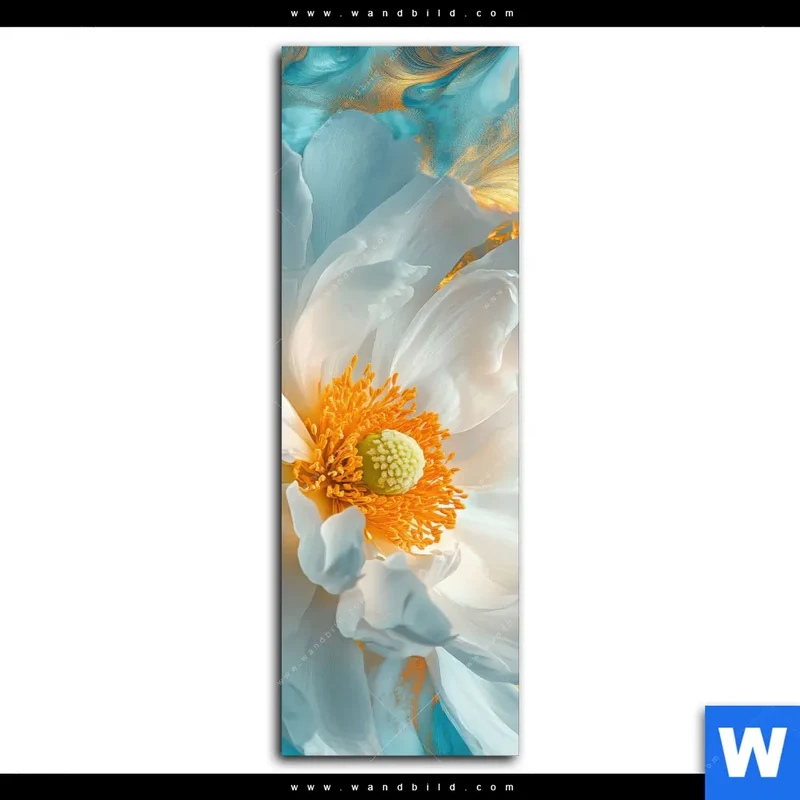 Poster | Blüte im goldenen Licht | Schmal