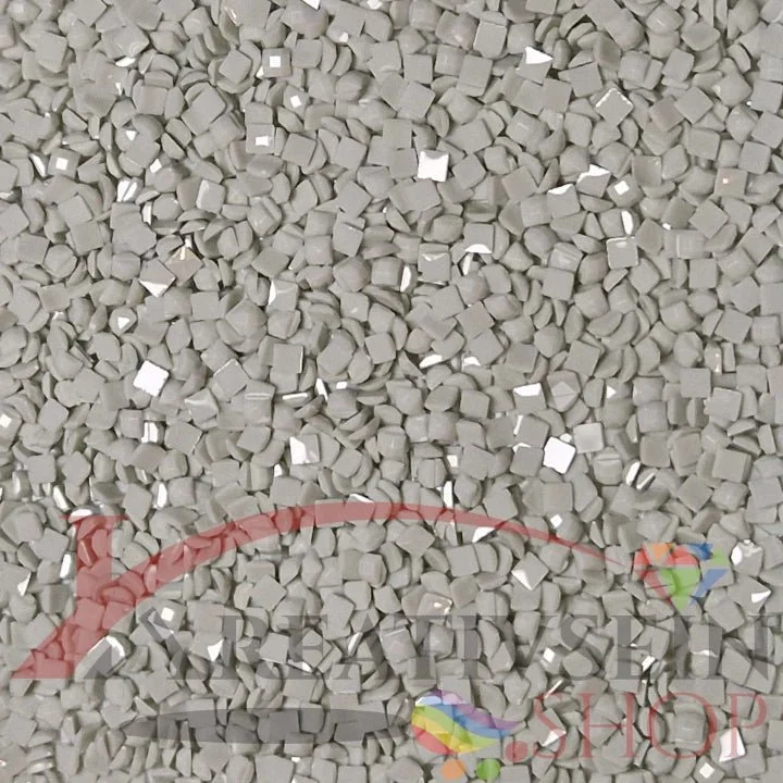 DMC 928 Grey Green VY LT - eckige Steine - Diamond Painting