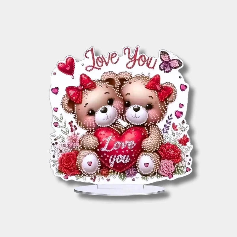 Diamond Painting Aufsteller Bären Love You - Muttertag