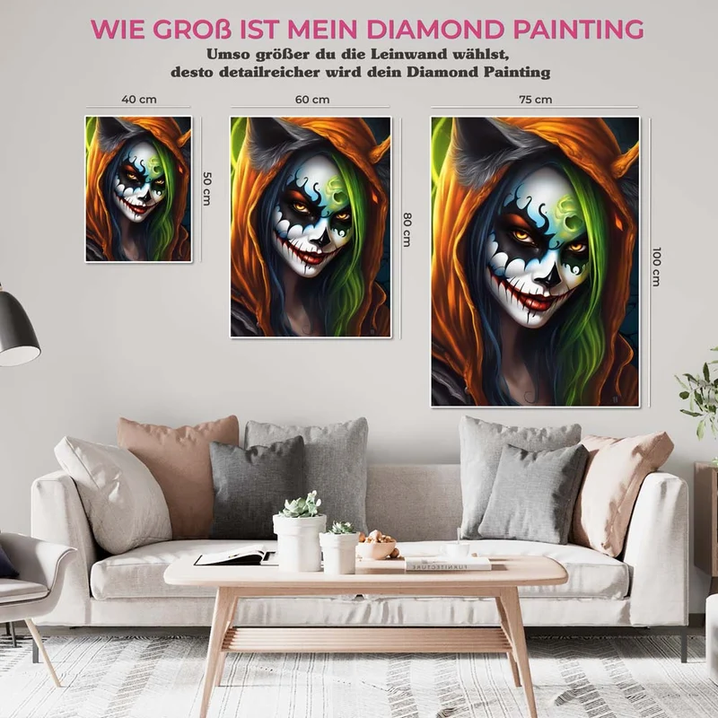 5D Diamond Painting – Halloween Face Art