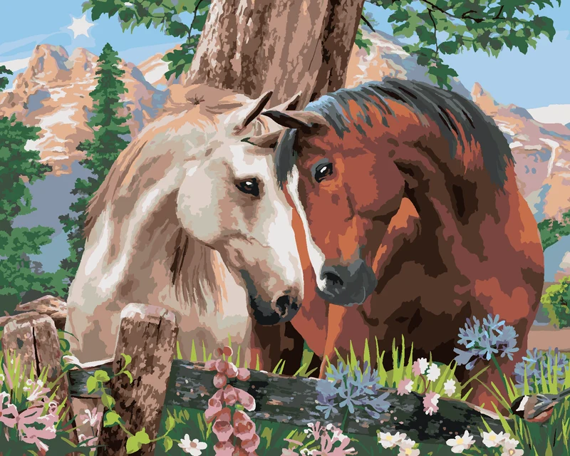 Diamond painting - WENN SICH EIN PFERD VERLIEBT (HOWARD ROBINSON)