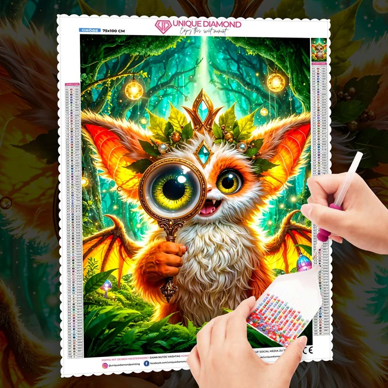 5D Diamond Painting – Finni, Hüterin des Waldblicks