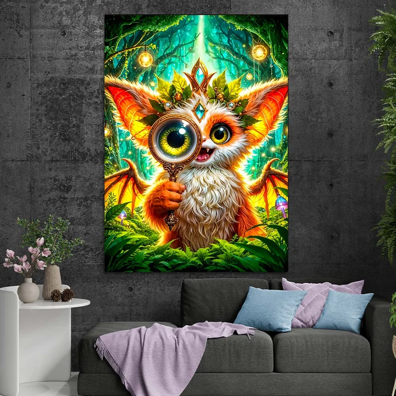 5D Diamond Painting – Finni, Hüterin des Waldblicks