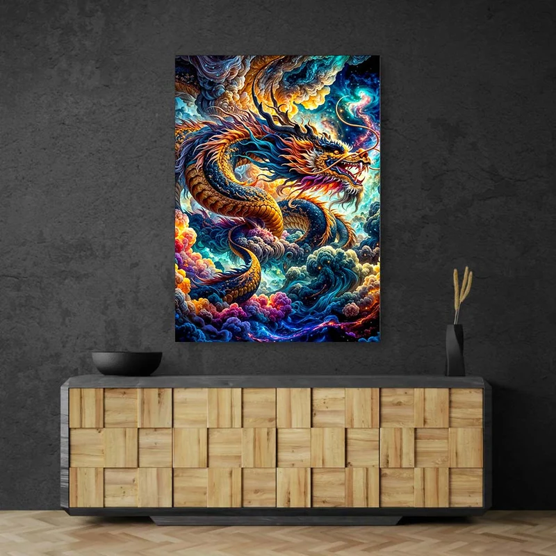 5D Diamond Painting – Himmelsdrache der Elemente