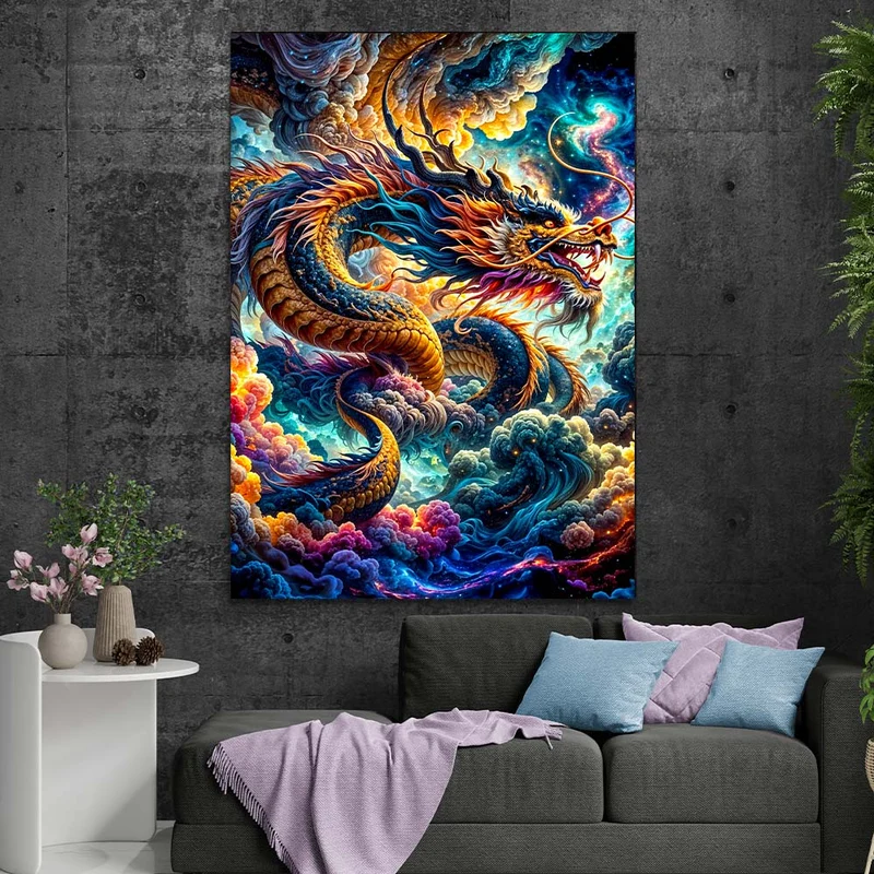 5D Diamond Painting – Himmelsdrache der Elemente