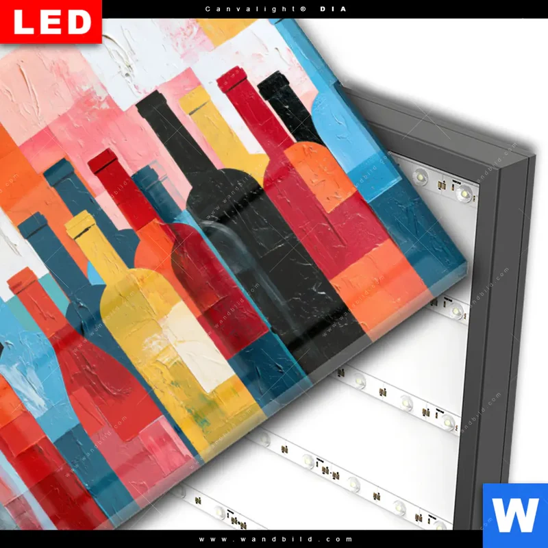 Wechselmotiv Acrylglas Canvalight® DIA | Bunte Weinvielfalt | Querformat