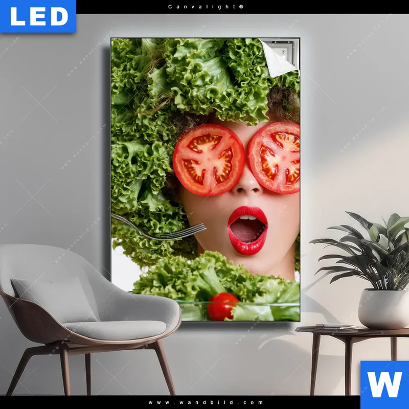 Canvalight® Leuchtbild | Salat Diva | Hochformat