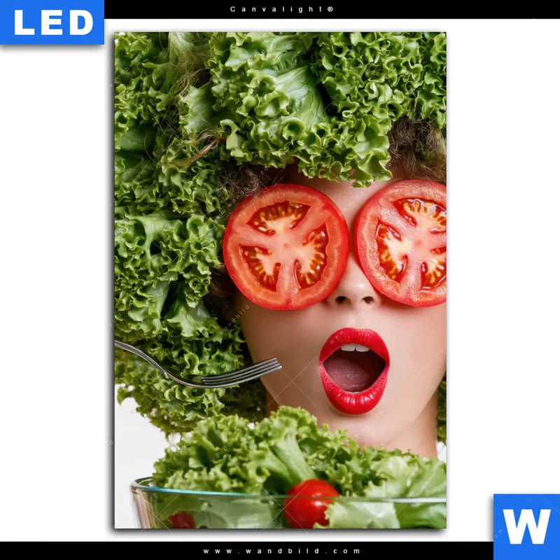 Canvalight® Leuchtbild | Salat Diva | Hochformat