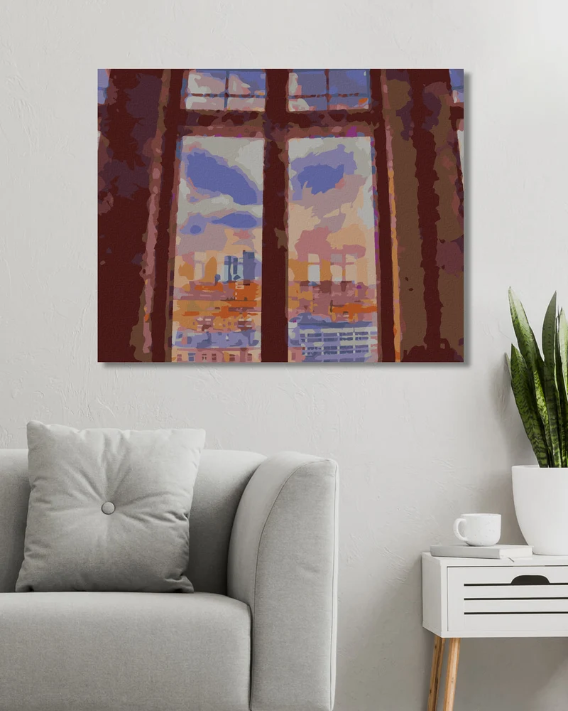 Diamond painting - NEW YORK HINTER DEN FENSTERN