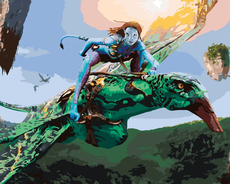 Diamond painting - NEYTIRI UND SEZE IM FLUG (Avatar)