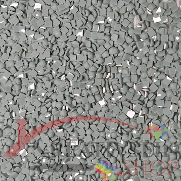 DMC 927 Grey Green LT DK - eckige Steine - Diamond Painting