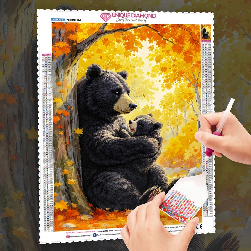 5D Diamond Painting – Kuschelzeit im Herbstwald