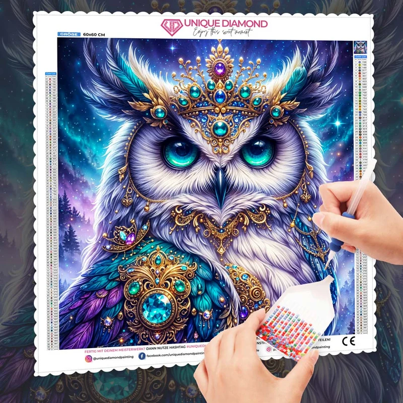 5D Diamond Painting – Eule der Sternenkrone