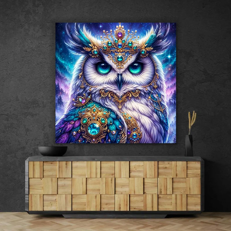5D Diamond Painting – Eule der Sternenkrone
