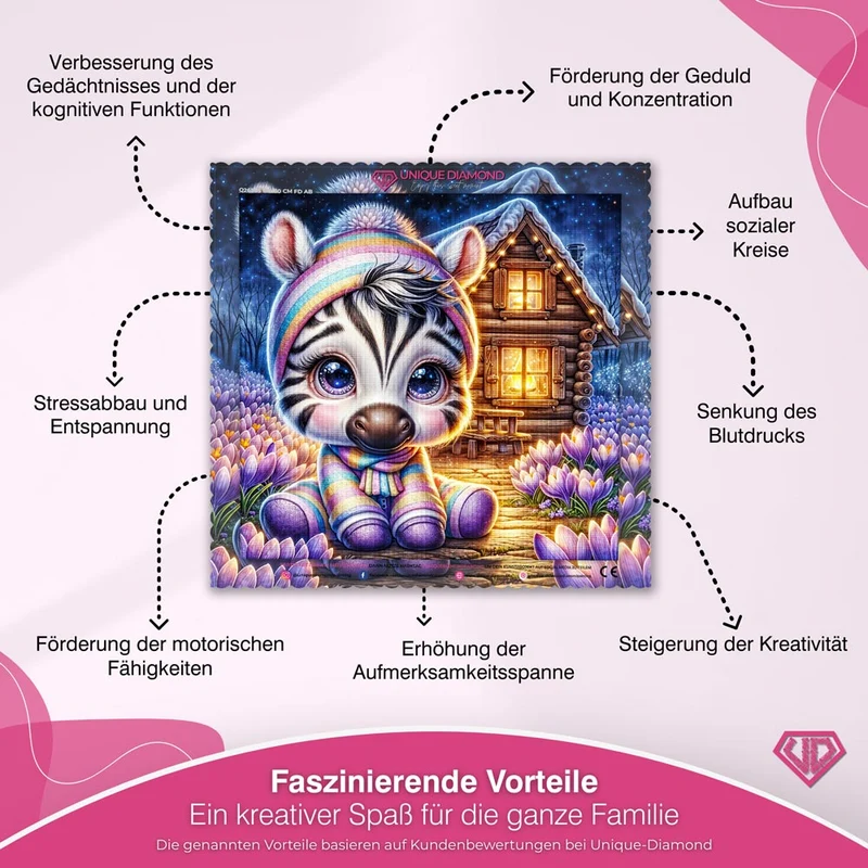 5D Diamond Painting – Zimba im Winterzauber