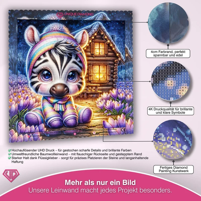 5D Diamond Painting – Zimba im Winterzauber