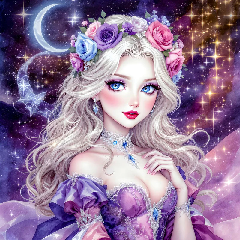 5D Diamond Painting – Celestia, Hüterin der Sterne