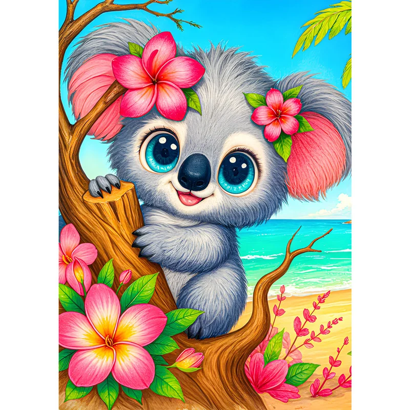 5D Diamond Painting – Kiki der Strand-Koala