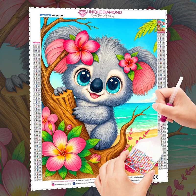 5D Diamond Painting – Kiki der Strand-Koala